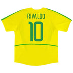 Camiseta retro de Brasil para el Mundial de 2002 local