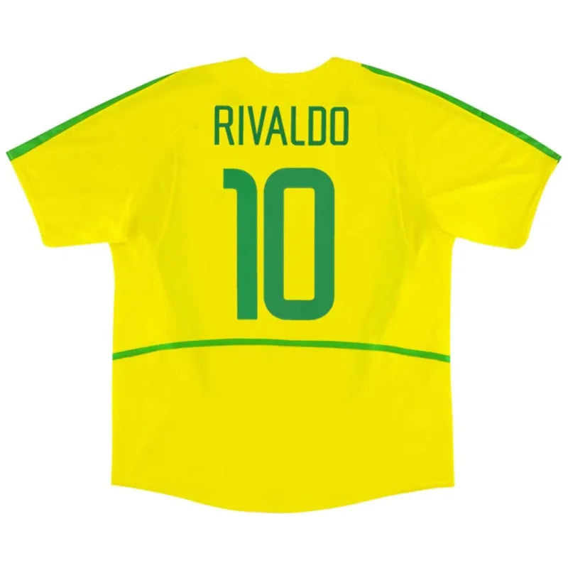 Camiseta retro de Brasil para el Mundial de 2002 local