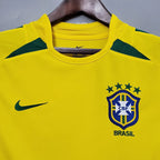 Camiseta retro de Brasil para el Mundial de 2002 local