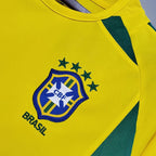 Camiseta retro de Brasil para el Mundial de 2002 local
