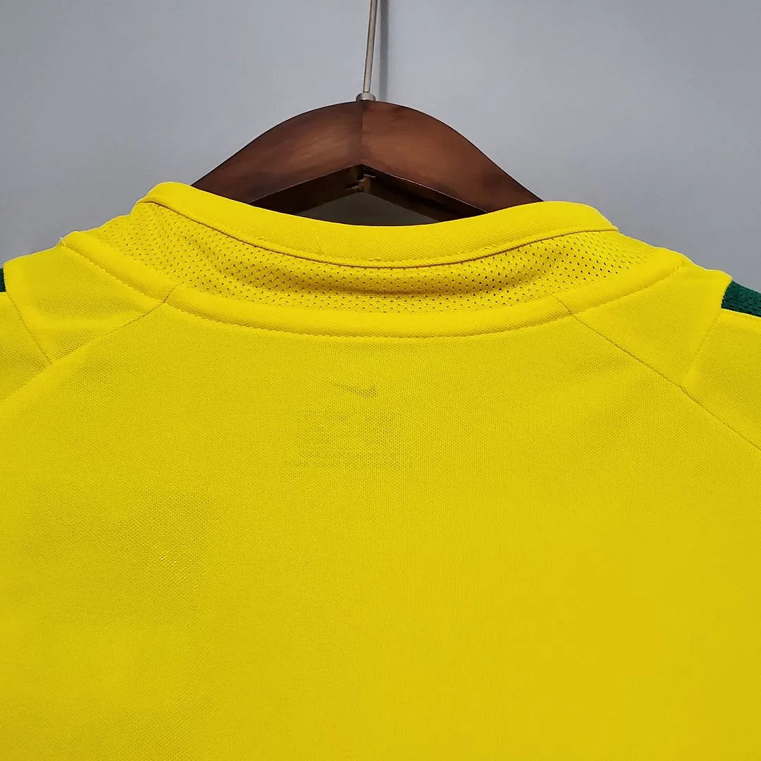 Camiseta retro de Brasil para el Mundial de 2002 local